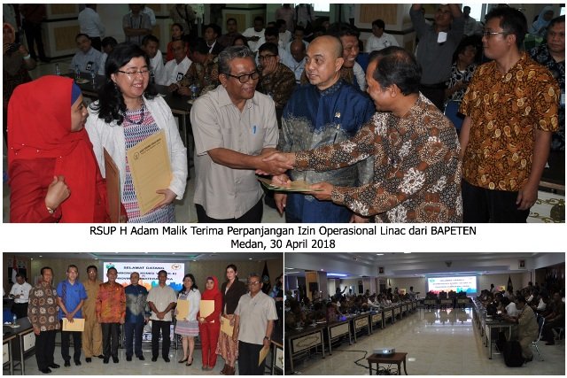 Penyerahan Perpanjangan Izin Linac RSUP HAM, 30 April 2018 (1)