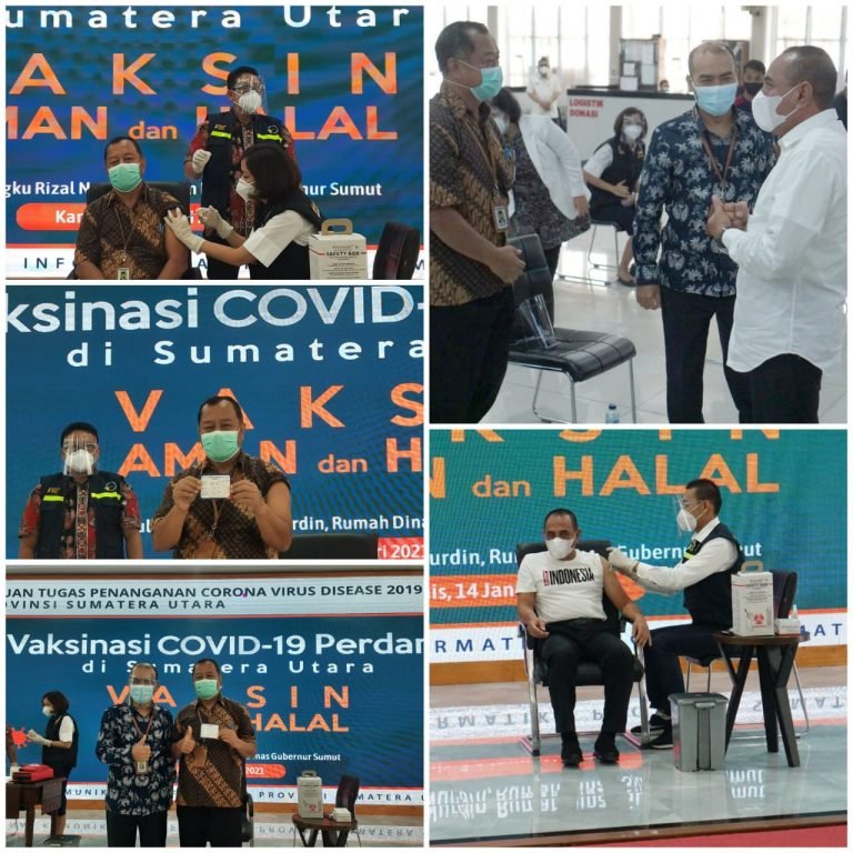 Vaksinasi COVID-19 Perdana di Sumut